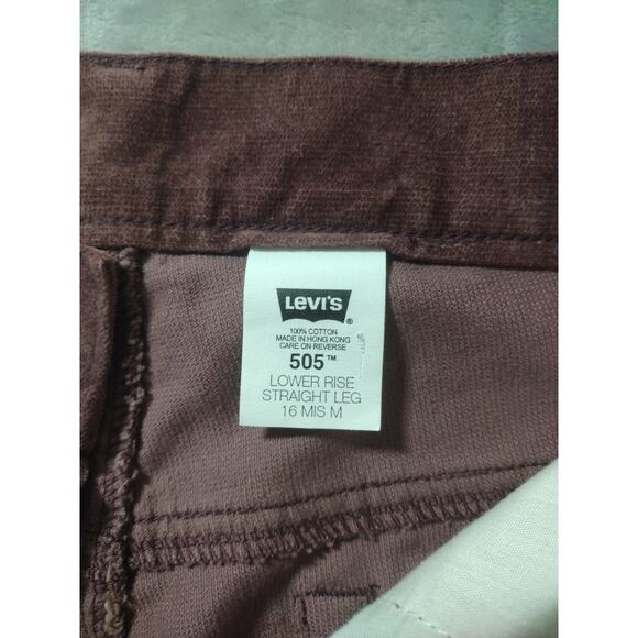 Levis Red Tag 505 Nouveau Jeans Low Rise Straight Leg Pink Corduroy 16m - Picture 5 of 10